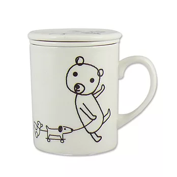 Shinzi Katoh 繪畫俱樂部泡茶馬克杯-玩具熊