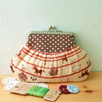 手縫ok!-布萊梅口金包(拼布材料包)