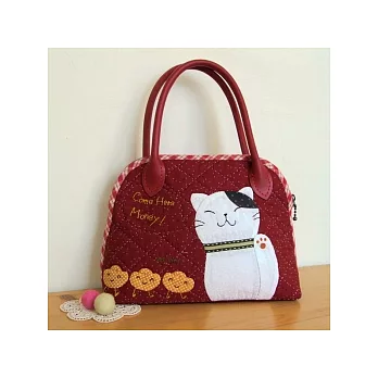 手縫ok!-開運系列之招財貓手提袋(拼布材料包)