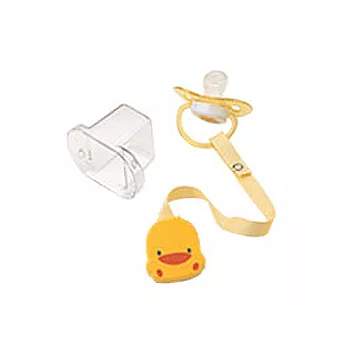 黃色小鴨姆指型安撫奶嘴 + 奶嘴夾