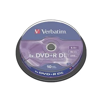 Verbatim 威寶 8X DVD+R DL 10片