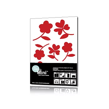 DecoMini 迷你壁貼 ◆ 植物 05 (Red 紅)