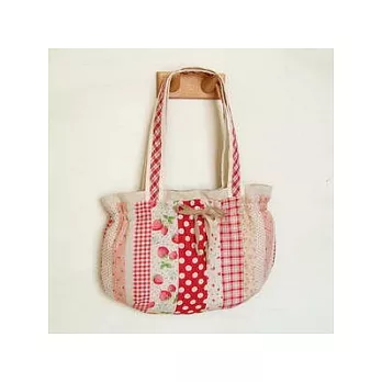 手縫ok!-草莓聖代肩背包(拼布材料包)