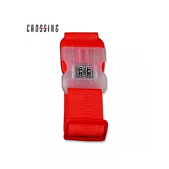 CROSSING 密碼鎖行李束帶(紅)