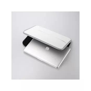 【ELECOM】MacBook 專用ZEROSHOCK 15.4內袋 (白)