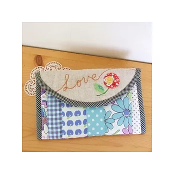 手縫ok!-愛的儲金簿收納袋(拼布材料包)