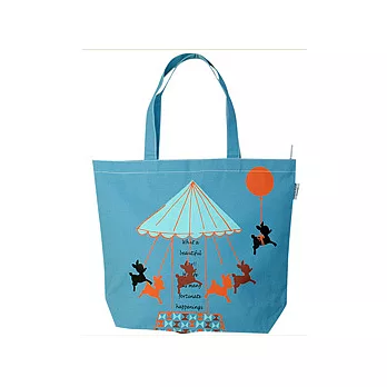 Shinzi Katoh 插畫家拉鍊環保包-旋轉樂園