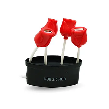 鬱金香 USB 2.0 4PORT HUB 集線器(黑色)