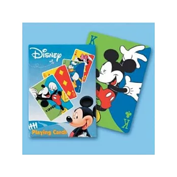 DISNEY 米老鼠 撲克牌_粉藍色