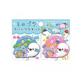 San-X小海豹海洋系列留言磁鐵-海底世界