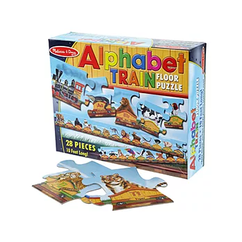 美國 Melissa & Doug 大型地板拼圖–字母列車【28 片】- 特大尺寸,成就感加倍