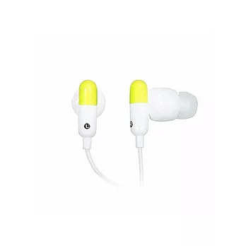 彩色膠囊耳塞式耳機【黃色】