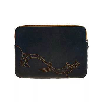 TO ME「趣味剪影」13.3吋隨身電腦包(藍灰地鳳紋)-BA221135231-3001