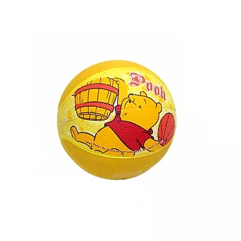 Disney1號橡膠籃球-維尼黃色、小熊維