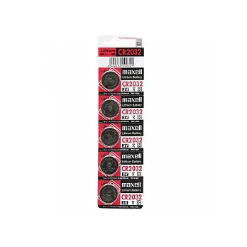 日本 maxell CR-2032 鈕釦水銀電池(1卡5入)