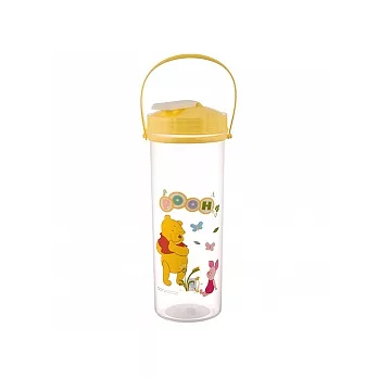 迪士尼1000cc 水壺 ＆ 環保水壺帶-小熊維尼水壺:黃色保