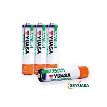 日本YUASA湯淺 4號鎳氫充電池_4入 (1000mAh)