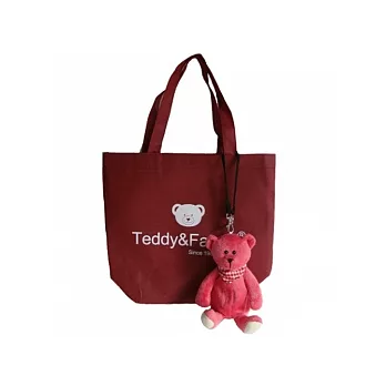 時尚小熊環保購物袋/草莓