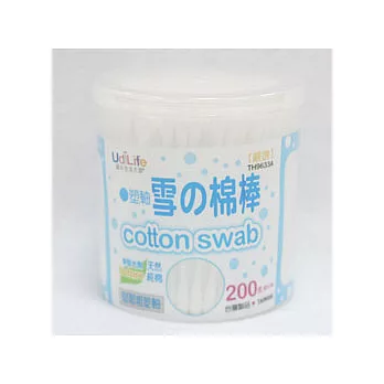 UdiLife 粗塑軸棉花棒/圓罐-200支