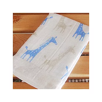 Shinzi Katoh 插畫家紗布長毛巾-長頸鹿米白色