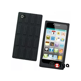 iPhone - 4 矽膠保護套-甜蜜巧克力-黑巧克力