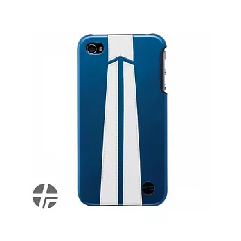 Trexta Snap on Autobahn公路系列-iPhone4 土耳其時尚精品真皮背蓋保護殼附螢幕保護貼-金屬藍