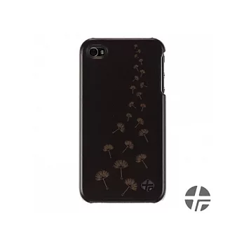 Trexta Snap on Nature蒲公英系列 -iPhone4 土耳其時尚精品真皮背蓋式保護殼附螢幕保護貼-黑
