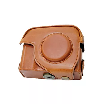 For Canon G11/G12 可拆式皮質相機包(淺咖啡)