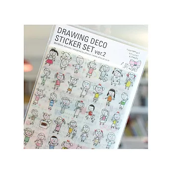 Drawing 彩繪塗鴉貼紙組 V.2