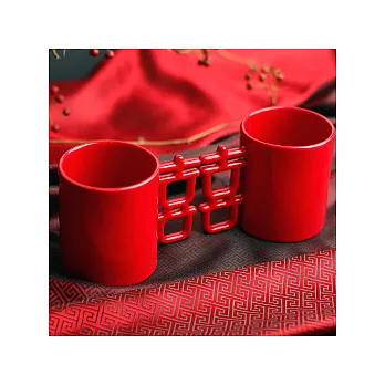 【CiCHi 喜器】雙囍杯-第三代紅