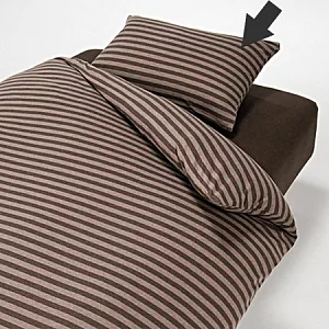 [MUJI 無印良品]新疆棉天竺低反發粗紋枕套/混棕