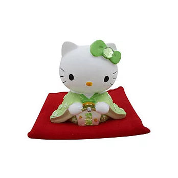Hello Kitty開運擺飾-綠色(元氣)