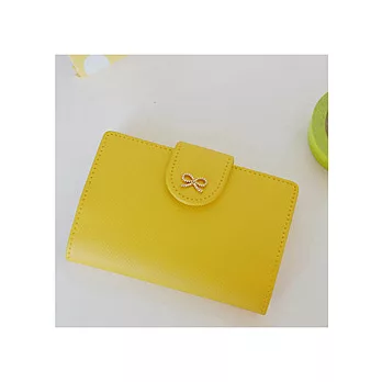Ribbon蝴蝶結經典票卡夾-lemon yellow
