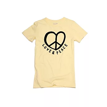 *so that’s me* Love & Peace 圓領 蜜桃棉 男T 鵝黃 短袖 S