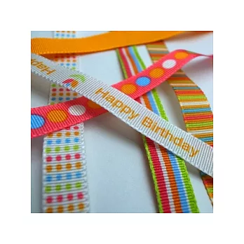Fantasia Ribbon 生日快樂-橘色 緞帶小禮盒