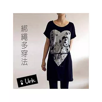 :Urb.【撲克牌。愛麗絲】女/黑(淺灰心撲克牌)/創意綁繩款/F