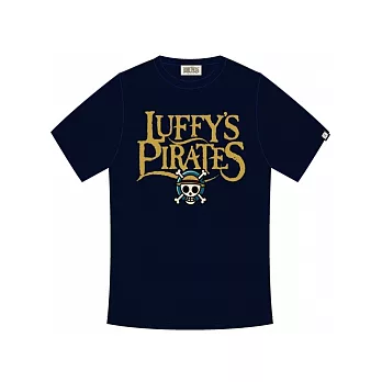 航海王-魯夫復古潮流T-Shirt (藏青L)藏青色