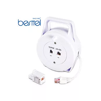 besttel 網路/電話兩用延長線收線盤【4.6公尺】LAN-511