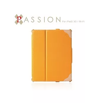 Nttpon iPad2 Passion系列真皮保護套-法拉黃