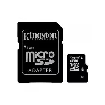 金士頓 Kingston MicroSDHC 16GB Class4 記憶卡 (含SD轉卡)