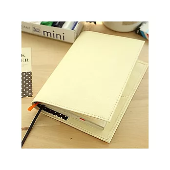 MARK’S法式優雅書衣(文庫尺寸)(白色/內層:咖啡白點)