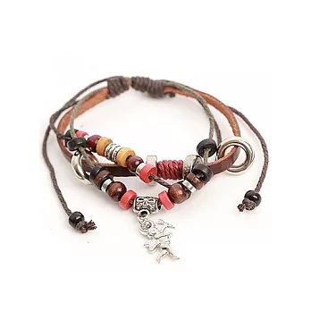 A+ accessories 天使佳音-中性款牛皮拉繩手環