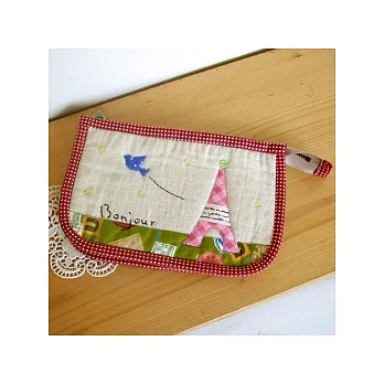 手縫ok!-巴黎儲簿三層袋(拼布材料包)