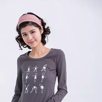 *so that’s me* 做體操 女T 蜜桃棉 深灰 長袖 L