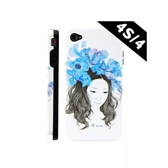 iPhone4S/4 Epicase 插畫設計.抗磨手機殼-girl白