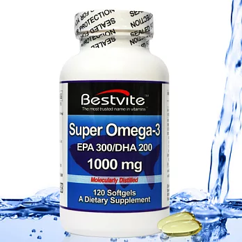 美國Bestvite必賜力超級Omega-3魚油(120顆)