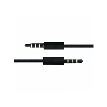 音源轉接線 - 3.5mm 公對公 (三環四節炫彩透明管)-經典黑