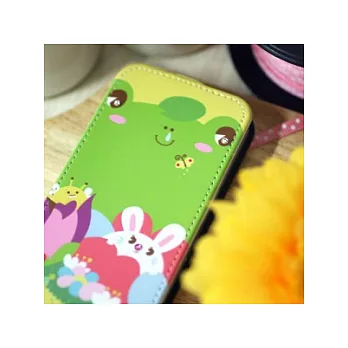 iPhone 4S/4【咕哩蛙與好朋友(水鑽)】幸福日光cocoroni 手機保護皮套