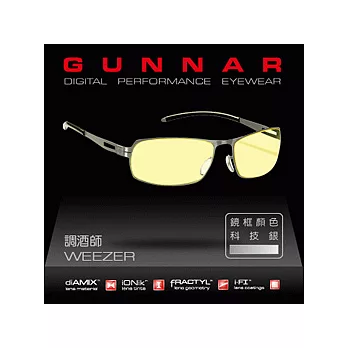 GUNNAR數位光學眼鏡 Weezer-調酒師(科技銀)