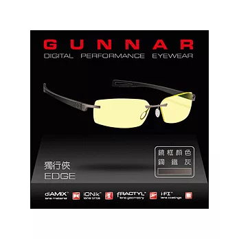 GUNNAR數位光學眼鏡 Edge-獨行俠(鋼鐵灰)
